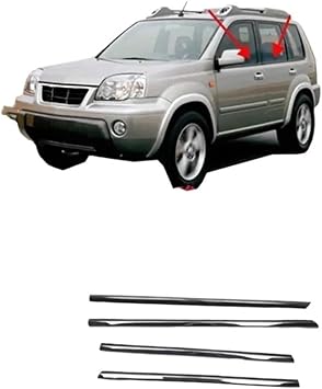 4 Pcs Black T30 Outside Window Glass Rubber Seal Compatible for Nissan XTrail T 30 2001-2006 Glass Protector for X-Trail 80821-8H300