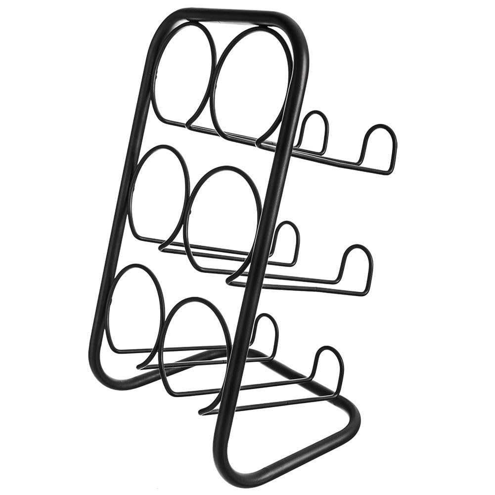 orion group Stojak na wino, stojak na butelki, stojak na wino, stojak na butelki wina, uchwyt na butelki wina, z metalu, czarny, na 6 butelek wina 22,5 x 39 cm