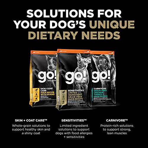 Go! Solutions Sensitivities – Duck Recipe – Limited Ingredient Dog Food, 22 Lb – Grain Free Dog Food For All Life Stages – Dog Food To Support Sensitive Stomachs #TOP5