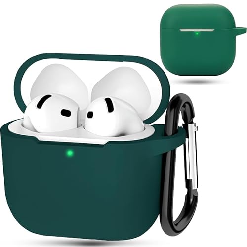 For airpods 4 �P�[�X [ESEENN] �Ή� airpods 4 �_�炩�����K�ȃV���R���f�ށi�J���r�i�t�� �j�����̖h�~ �����h�~ �L�Y�h�~ �ϏՌ� �����[�d�\ �h�� �h�o (�O���[��)