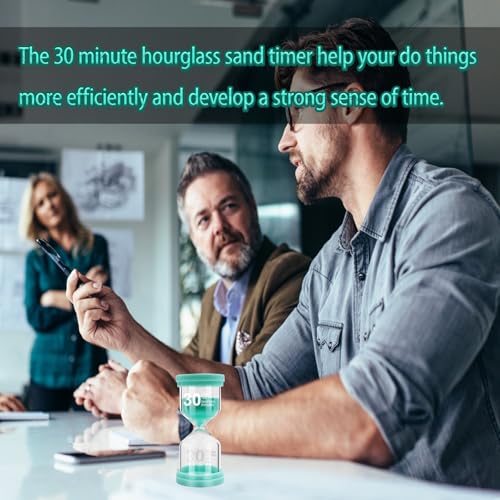 Image of Sand Timer 30 Minute, Sand Clock, Hour Glass Sand Timer Sand Clock Sandtimer Classroom Games Home Kitchen Officesand Clock Timer for Room Hourglass