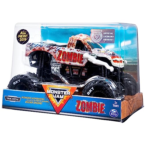 Monster Jam, Official Zombie Monster Truck, Collector Die-Cast Vehicle, 1:24 Scale, Kids Toys for Boys and Girls Ages 3 and up