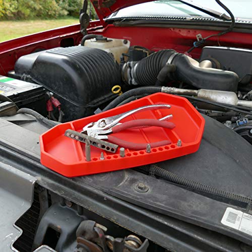 Abn Flexible Tool Tray - Silicone Rubber Tools Organizer, Non Slip Tool Holder Tray For Organizing Parts, 10.5In X 5.5In #TOP6