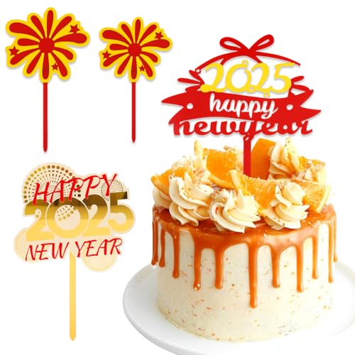 DazzJoy 4 piezas 2025 Cake Topper