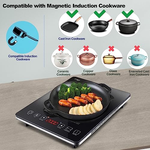 AMZCHEF Ultra-Thin Induction Cooker with Touch Control & Timer - Image 6