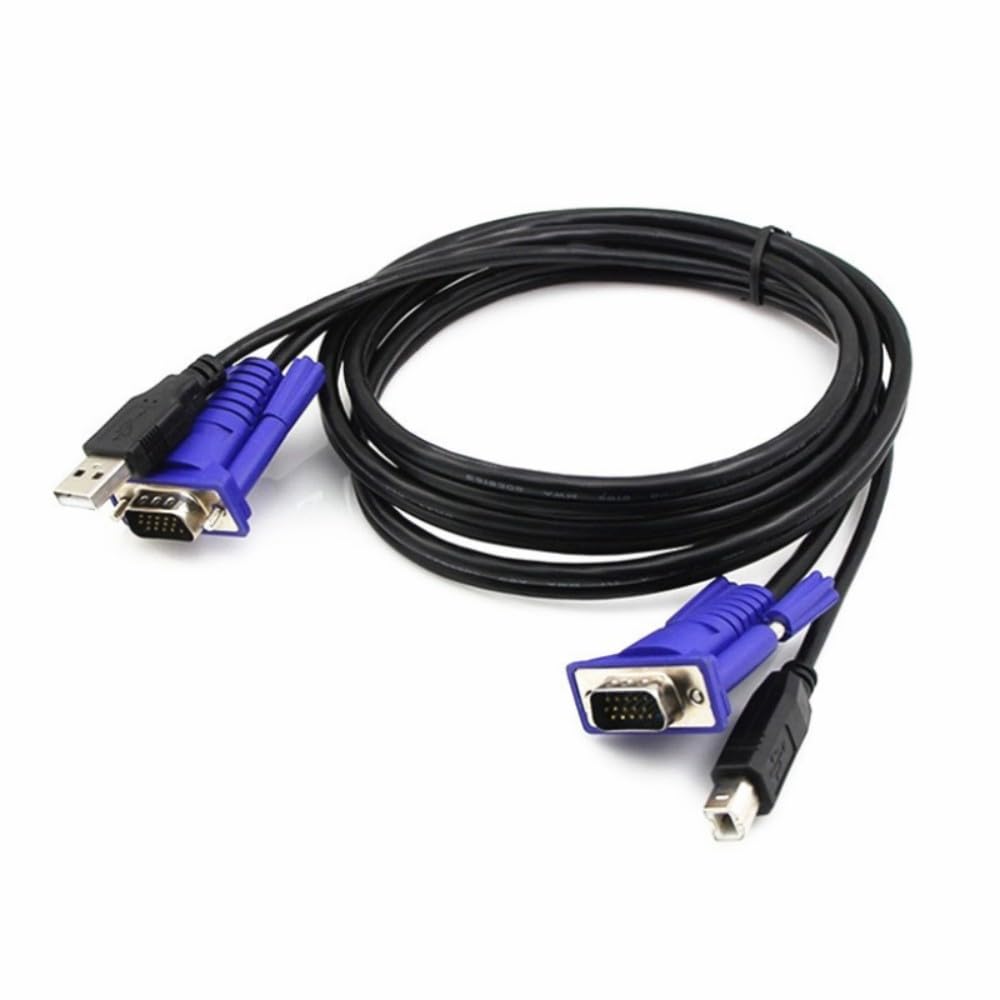 suckoo 2 in 1 USB VGA KVM Switch Cable Adapter 1.5m Computer Host Laptop usb2.0 vga External TV Monitor Projector Converter