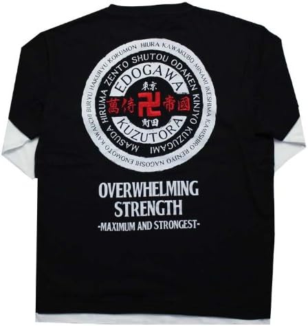 Amazon 萬侍卍帝国 レイヤードtシャツ Off Bk S Tシャツ カットソー 通販