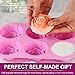 Lerykin Rose Silicone Molds - 2 Pack Handmade Large Rose Flower Soap Mold - Food Grade DIY Bar Mould for 3D Soap, Mousse, Muffin, Cake, Chocolate, Jelly, Resin, Candle - Just Pop Out & Dishwasher Safe