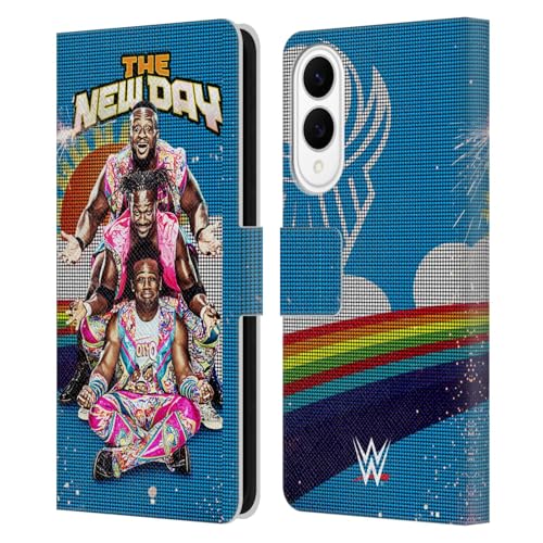 Coque WWE Samsung Galaxy S25 Edge - Étui portefeuille cuir The New Day Superstars Head Case Designs