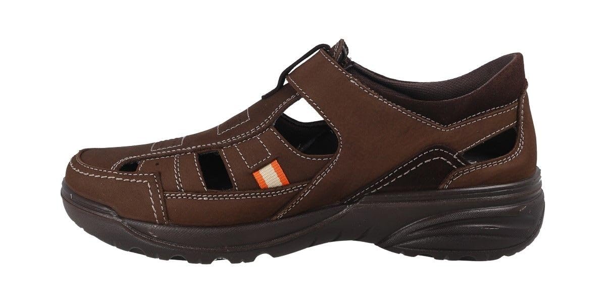 Luisetti Sandalia Hombre Cerrada para Trekking y Uso Urbano, confeccionada en Piel con Terminado graso Sandalia Bronx 16250ST