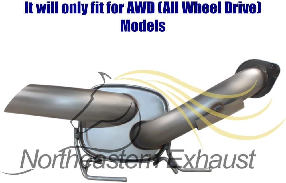 Exhaust Muffler Tail Pipe Compatible for 2011-2017 Nissan Juke 1.6L | Stainless Steel | Northeastern Exhaust | Free Gasket Included | Automotive Replacement Part | Direct-Fit