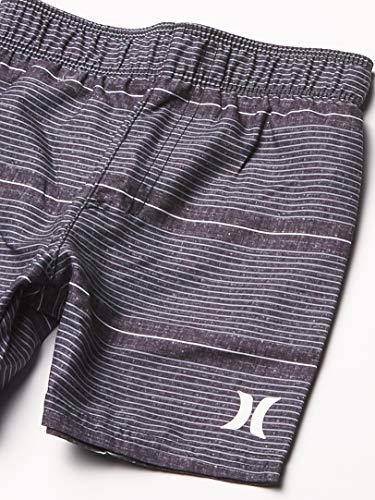 Hurley Boys' Swim Suit 2-Piece Outfit Set, Black/Yellow, 24M