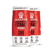 Lakanto Liquid Monkfruit Extract Drops - Zero Calorie, Zero Sugar, Keto Drink Sweetener, Sugar Substitute, On the Go, Tea, Coffee, Water, Smoothies, Other Drinks Original - 1.76 Fl Oz - Pack of 2