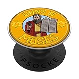 Guns N Moses Jewish Passover Pun Israeli Defense Force Army PopSockets Swappable PopGrip