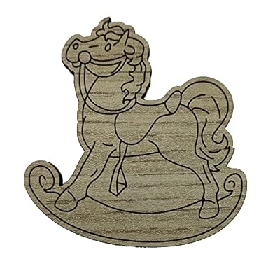 Imán personalizado de madera con forma de caballo mecedora, para boda, bautizo, comunión, cumpleaños, decoración de bolsas | Ya disponible en tu tienda friki favorita! En mundofriki.es!