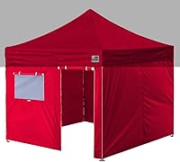 Vista 55 de Eurmax - Kit de paredes con cierre para toldo de 10 x 20 pies, con ventana de malla y puerta enrollables, solo 4 paredes (color blanco)