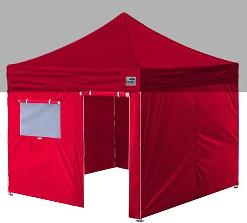 Miniatura 55 de Eurmax - Kit de paredes con cierre para toldo de 10 x 20 pies, con ventana de malla y puerta enrollables, solo 4 paredes (color blanco)