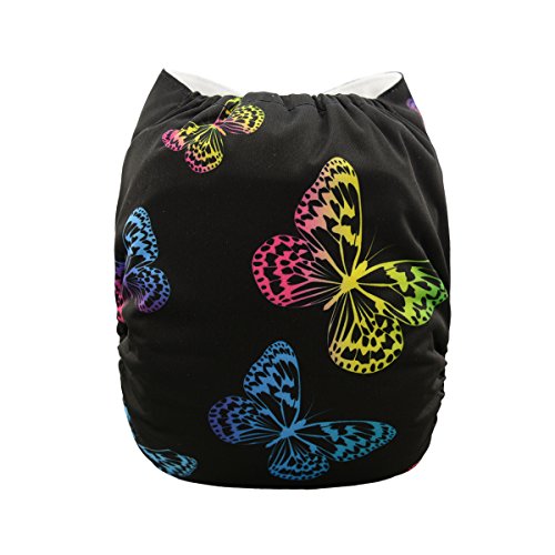 ALVABABY New Printed Design Reuseable Washable Pocket Cloth Diaper Nappy + 2 Inserts YD47