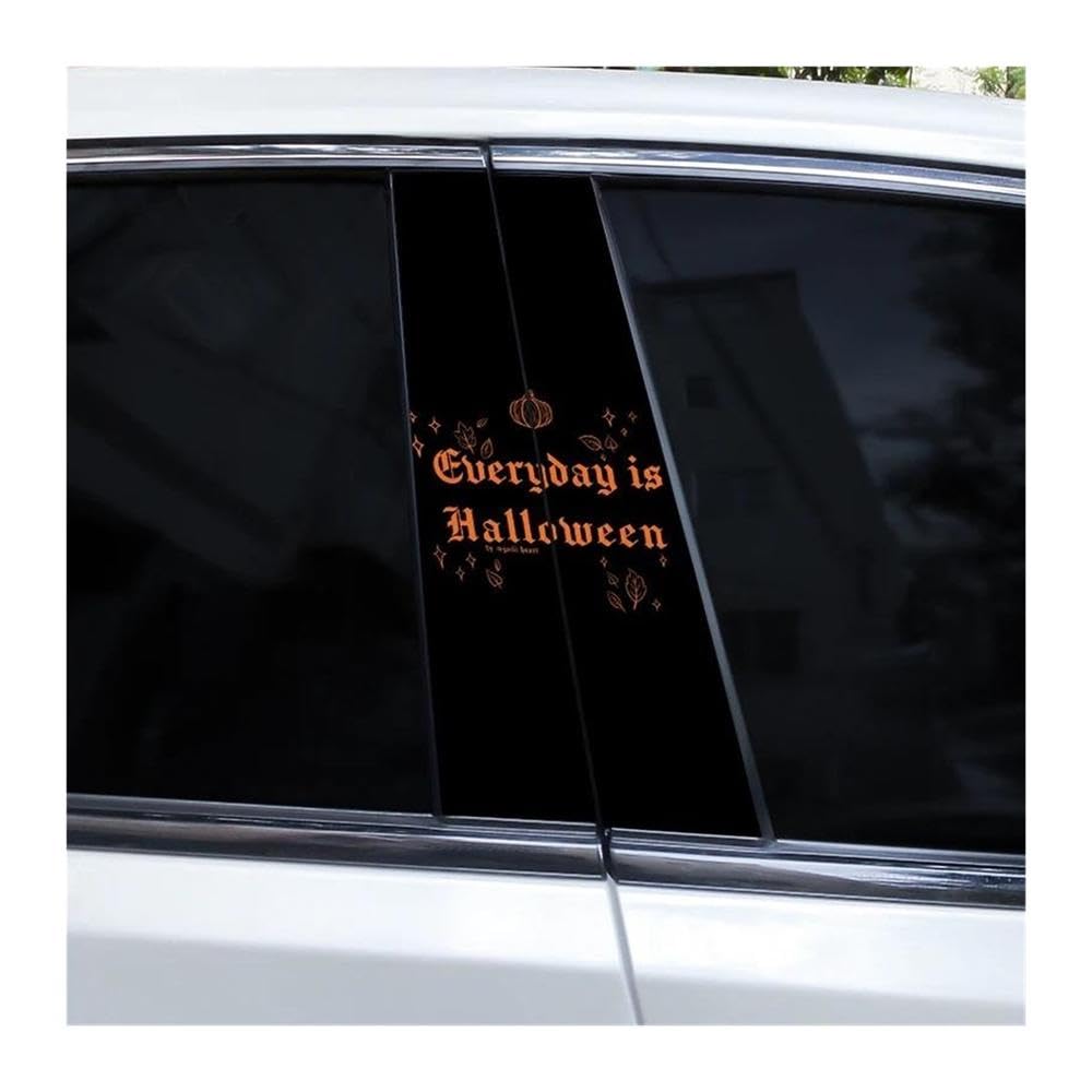 Decorative Items 2pcs Car Center Pillar Sticker Halloween Rhyme Auto B-Pillar Waterproof Protective Film