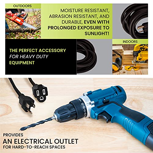 Go Green Power Gogreen Power Gg-13725Bk 16/3 25' Heavy Duty, Outdoor Extension Cord, Black, 25 Ft, 25Ft #TOP6