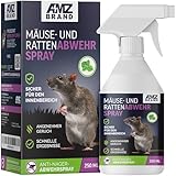 AMZ BRAND Premium Mäuseabwehrspray - Anti-Ratten-Pfefferminzöl-Spray für den Innenbereich - 250 ml - Natürlicher Minzextrakt mit angenehmem Duft - Ungiftig