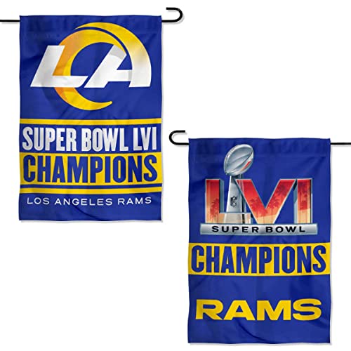 WinCraft Los Angeles Rams Champions Super Bowl LVI Double Sided Garden Banner Flag