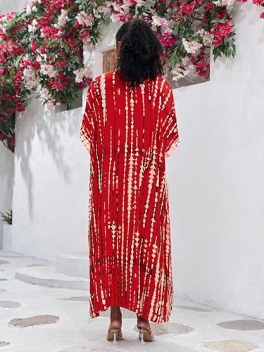 Image of Kaftan Dresses for Women Plus Size Bathing Suit Cover up Caftan Maxi Beach Dresses