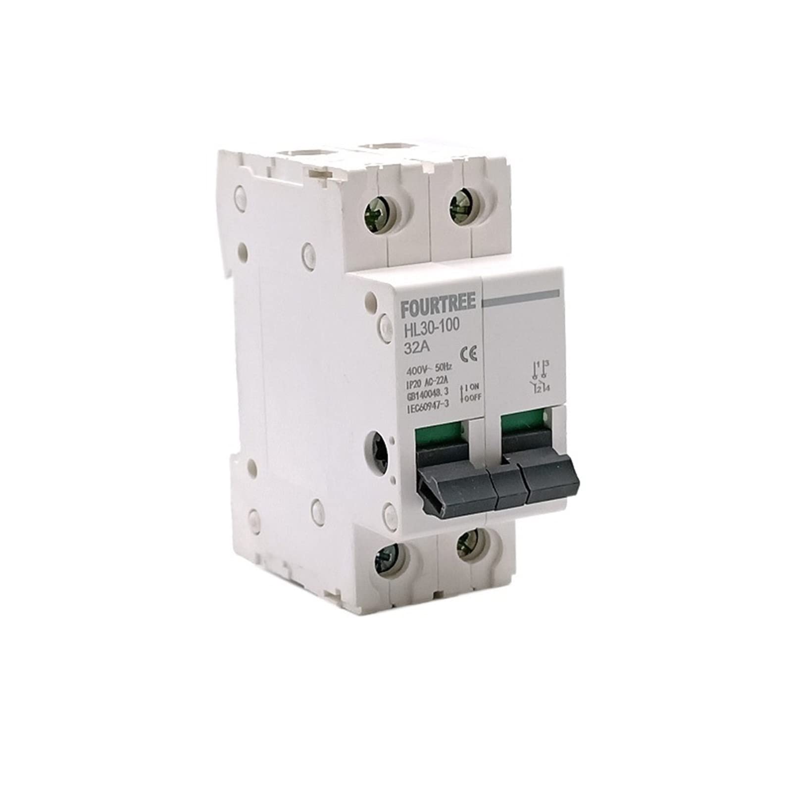 JGNAYRKJQI 2P Main switches HL30 Isolating Circuit Breaker Household Function Disconnector Isolator 32A 63A 100A Laser Printing(100A)