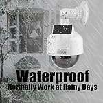 ASHATA Dome Dummy Security Camera, Indoor/Outdoor, Solar Powered, with Flashing LED Light, for Home, Warehouse, Shops - Image 4