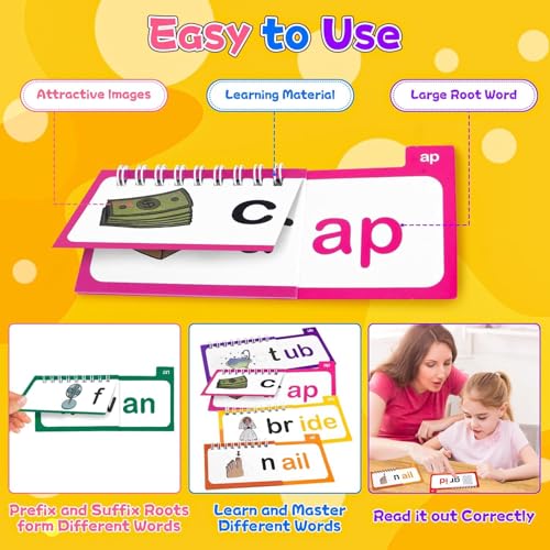 Image of 30 Browse Books for Reading and Nursery Rhyme, Phonetics Flash Cards, Browse Book Kit for Kids, Educational Card Game for Words Viewed, Interactive Learning (A, One Size)
