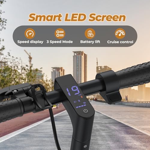 Image of WERHY Electric Scooter with 8.5 inch /10 inch Solid Tire, 350W /500W Powerful Motor & 19 /22 MPH Top Speed, 16 /25 Miles Long Range, Folding E Scooter with Dual Braking for Teens and Adults