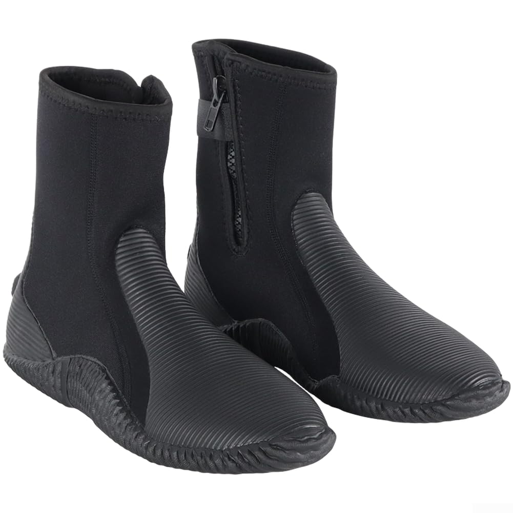 Scarpe spesse di immersione del neoprene 5mm per il neoprene spesso della chiusura lampo di YKK | Design alto, maggiore stabilità alla caviglia, vestibilità sicura, ideale per sport acquatici attivi, previene il rotolamento