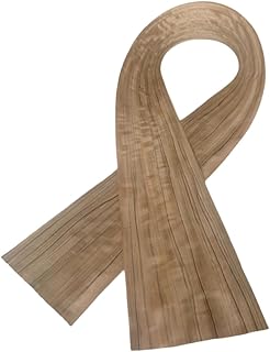 African Zebra Wood Veneer 2.5x0.2M (98x7.87inch) 0.5mm - Perfect for Wide-Surface Decor: Home Renovation, Furniture Veneering, Speaker Panels, Car Interiors & DIY Projects