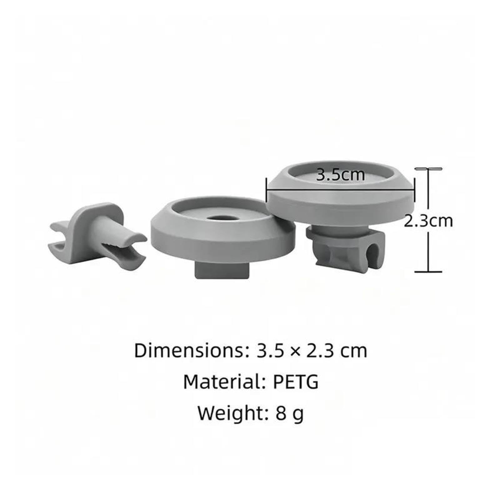Rueda Rodillo Estante Lavavajillas 3,5Cm Gris PETG For Cesta Inferior