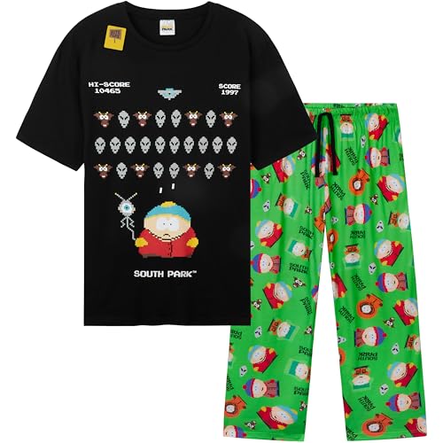South Park Pajamas for Teens Men T Shirt Long Pants PJs Set Funny Loungewear Gifts