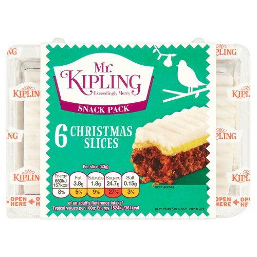 Christmas Cake Slices, 6 Slices