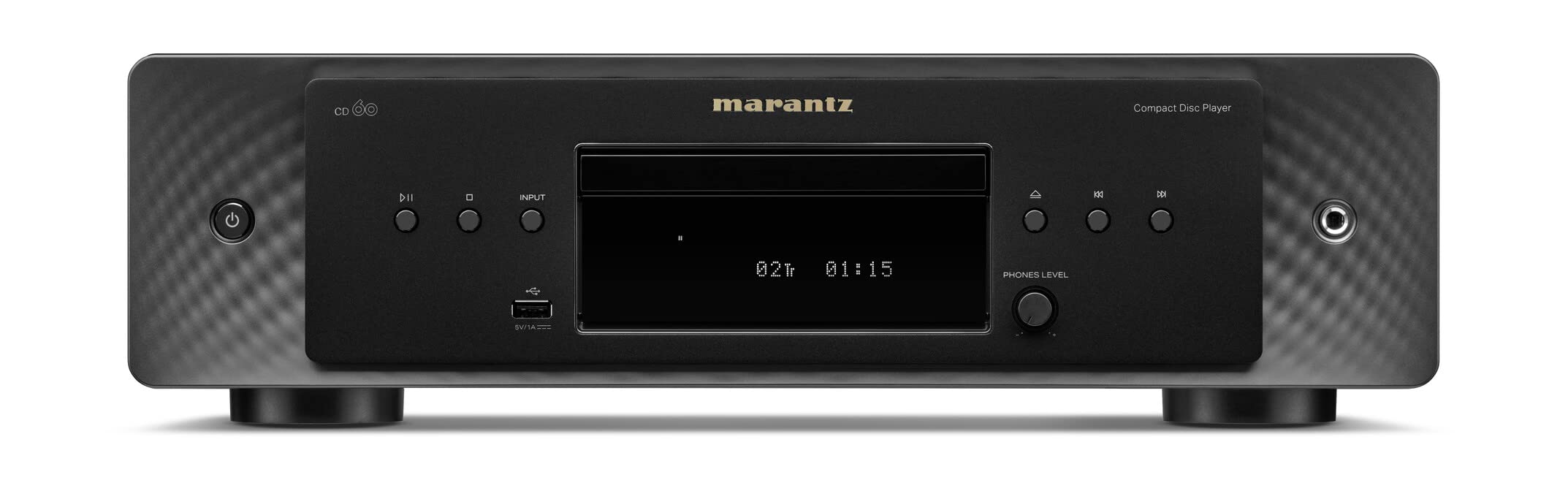 Marantz CD60 - Reproductor de CD HiFi con Audio Hi-Res, convertidor Digital/analógico, Circuito Marantz HDAM, Amplificador de Auriculares