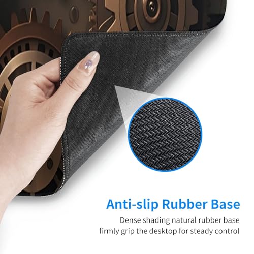 Tapis de bureau long bords cousus et antidérapant pour clavier mécanique