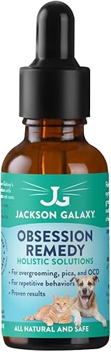 Jackson Galaxy Solución de obsesión 2 oz Solución para mascotas Puede ayudar con comportamientos exceso de peinado lamer sacar pelaje rascarse