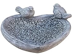 stoneandstyle Bebedero para pájaros XL con 2 pájar...: Fabricado a mano Piedra fundida maciza Resistente a las heladas y a la intemperie hasta -30 °C Dimensiones: 13 x 34 x 34 cm. Peso: aprox. 7,4 kg Fabricado en Alemania por Stone and Style
