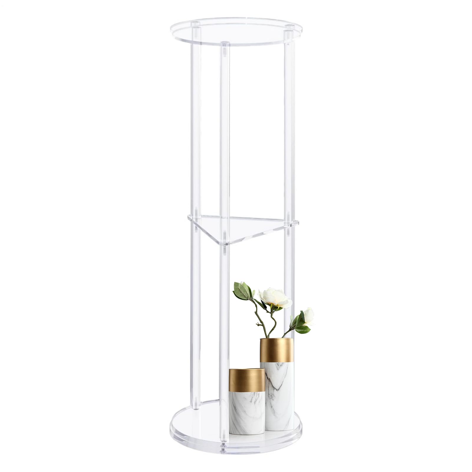Table de chevet de 3 niveaux en acrylique transparent haut de gamme