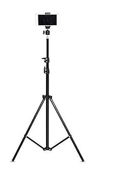 1.2 Meter Mobile Tripod Stand S25 Mobile Tripod Stand with Fluid Head for Camera, Phone or Tablet, DSLR, Monopod for Vlog, Facebook, Vigo, Travel (7 feet Tripod)