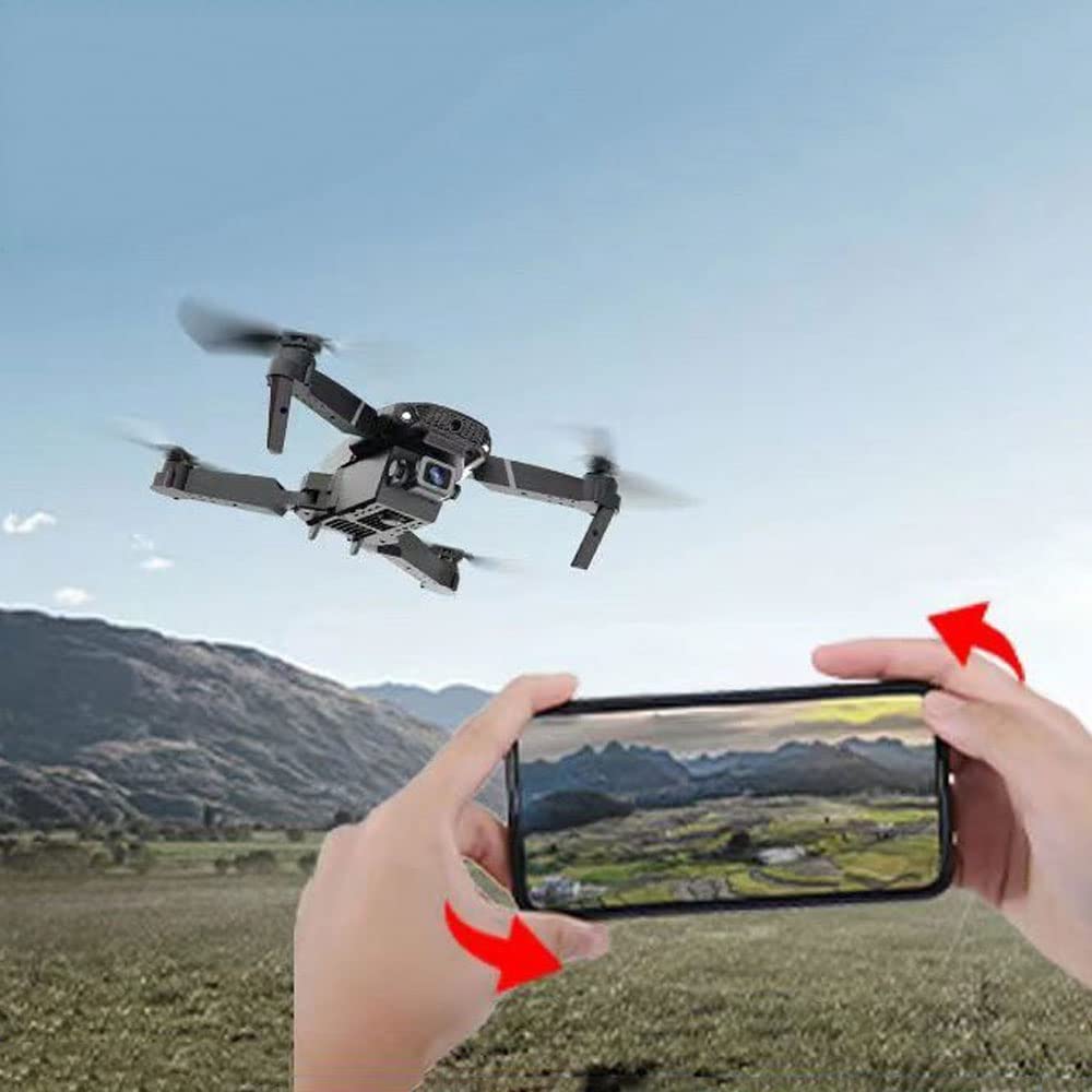 Składany dron FPV z podwójnym aparatem WiFi 8K HD dla początkujących i dzieci; RC Quadcopter 8000 metrów Odległość zdalnego sterowania, optyczne pozycjonowanie przepływu