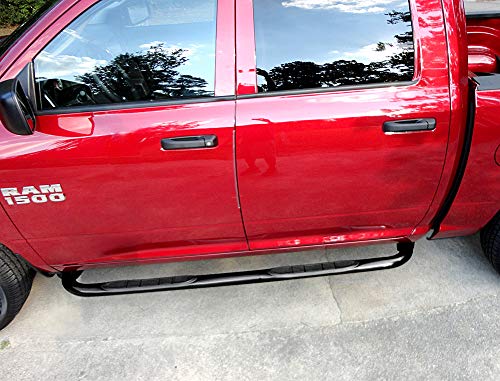Maxmate Compatible With 2009-2018 Dodge Ram 1500 Crew Cab; 2019-2020 1500 Classic; 2010-2020 Ram 2500/3500 Crew Cab Black 3" Side Step Rails Nerf Bars Running Boards 2Pc | Wbd39108 #TOP2