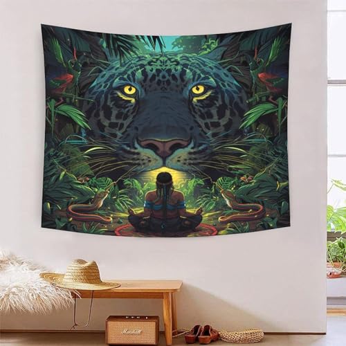 Tapisserie jungle 3D grand tissu mural pour transformer l'ambiance de votre chambre