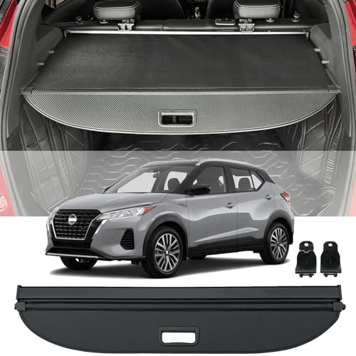 AQAE Cargo Cover Compatible with 2018-2024 Nissan Kicks Trunk Cover Retractable Rear Trunk Security Cover Kicks Accessories Shielding Shade Privacy Screen Cargo Cover
