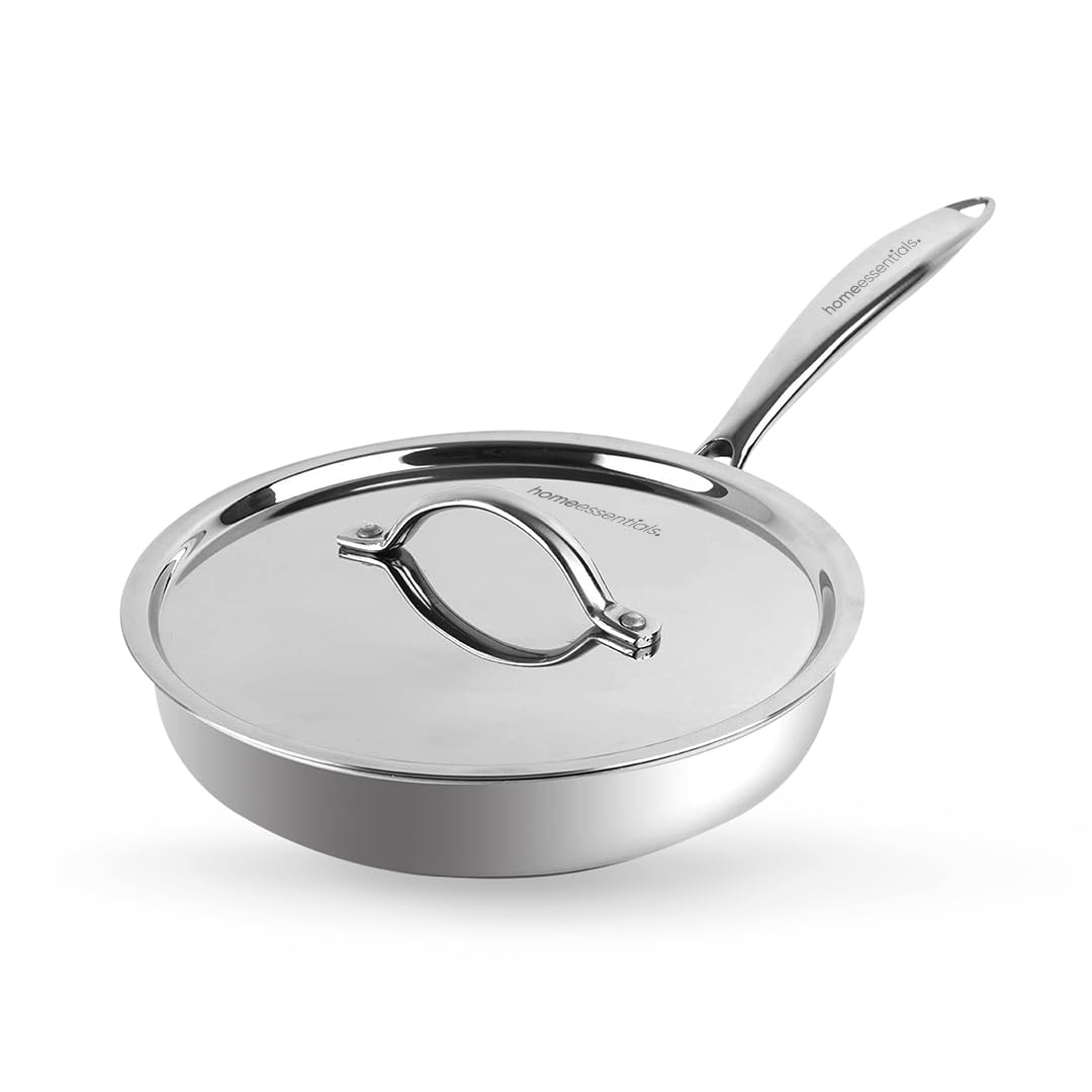 HomeEssentials 24cm Tri-Ply Stainless Steel Frying at ₹909 (77% Off) – Amazon