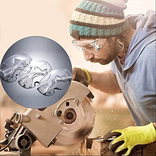 Silent-Qiaoyou 5 Stück Schutzbrille,Schutzbrille Arbeitsschutzbrille Schutzbrille Brillenträger Lndustriebrille Augenschutz Schutzbrille Arbeitsschutzbrille für Brillenträger – Bild 4