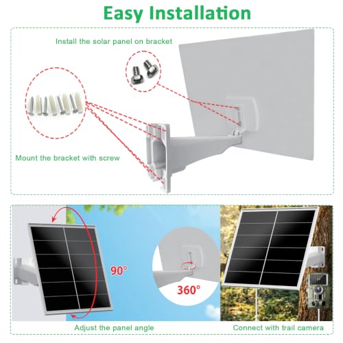 Image of FUTUREZEN 20W 12V Solar Panel for Trail Cameras, DC 5.5x2.1mm Port, 2 Pack