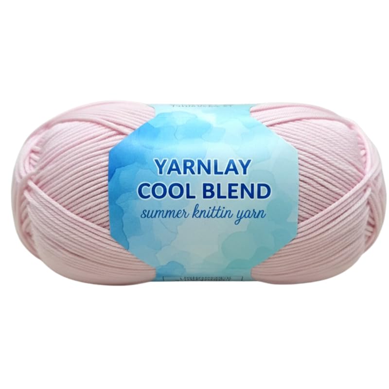Image of Yarnlay Cool Blend - Premium Poly-Viscose Knitting Yarn | Soft & Lightweight Crochet and Knitting Yarn for Apparel, Baby Wear & DIY Crafts | 100 GMS Ball |YCB 13 Soft Pink